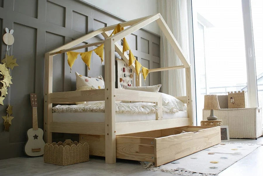 Κρεβάτι σπιτάκι Housebed Plus με ίσιο κάγκελο