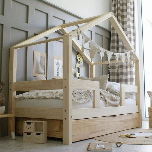 Κρεβάτι σπιτάκι Housebed Duo Plus με ίσιο κάγκελο