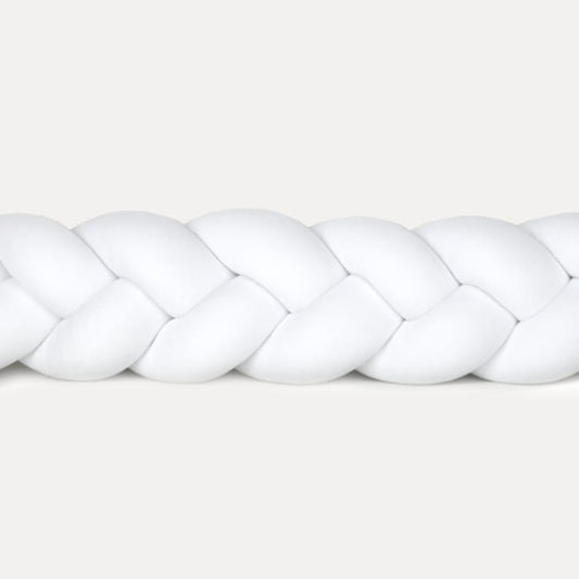 Πάντα κούνιας πλεξούδα χειροποίητη σε λευκή απόχρωση