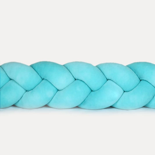 Πάντα κούνιας πλεξούδα χειροποίητη σε απόχρωση laguna