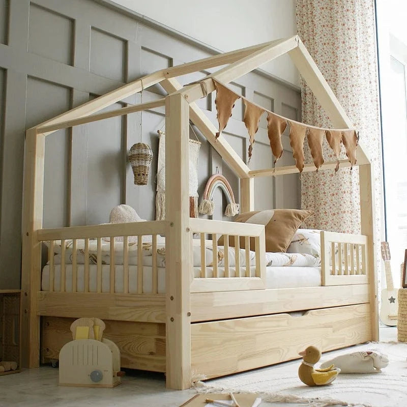Κρεβάτι σπιτάκι Housebed Duo Plus με στρογγυλό κάγκελο