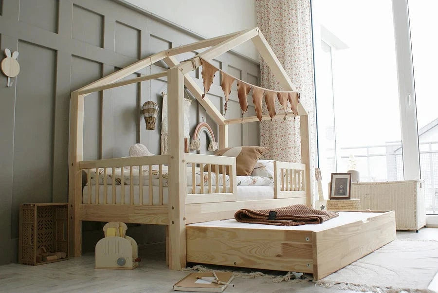 Κρεβάτι σπιτάκι Housebed Duo Plus με στρογγυλό κάγκελο