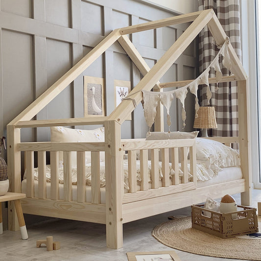 Παιδικό Κρεβάτι Coco με Πλακέ Κάγκελο