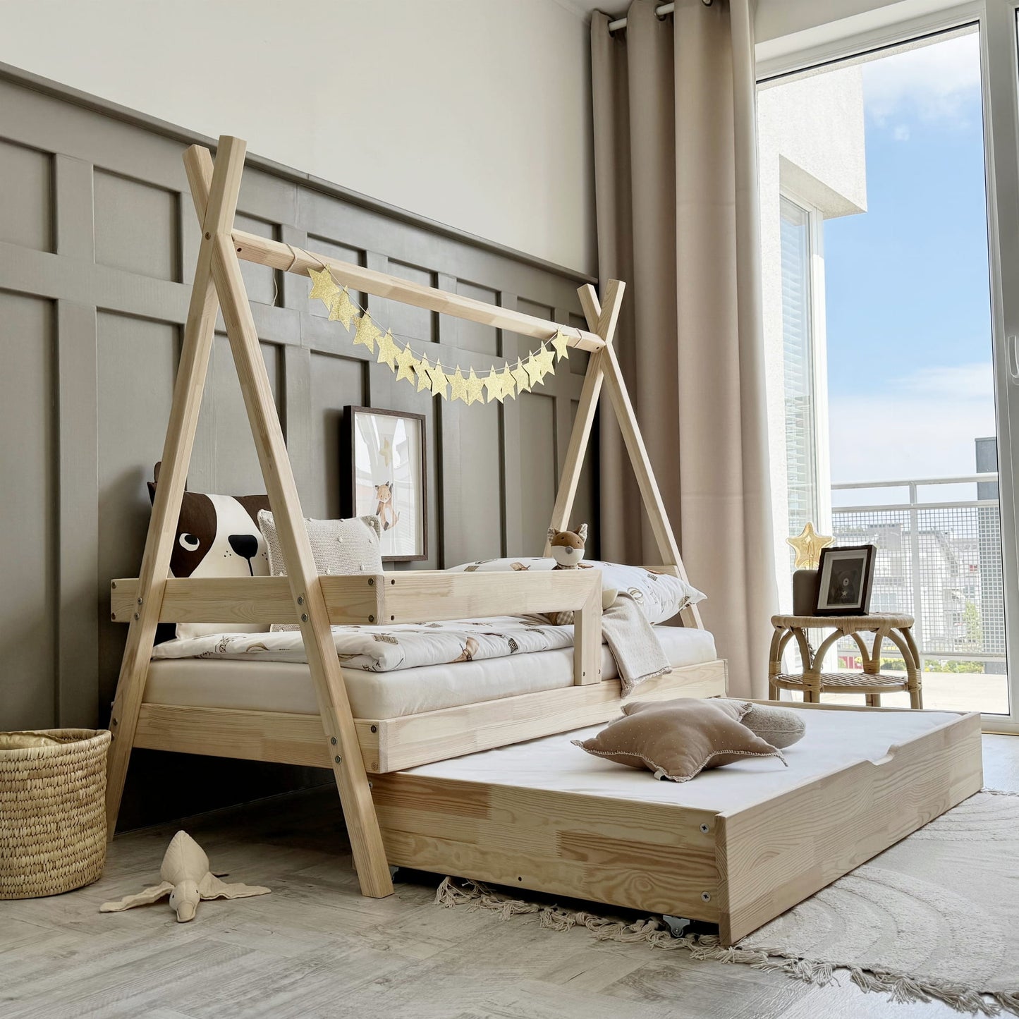 Παιδικό Κρεβάτι Tipi Plus με ίσιο κάγκελο (Δώρο 10% έκπτωση στο Στρώμα)