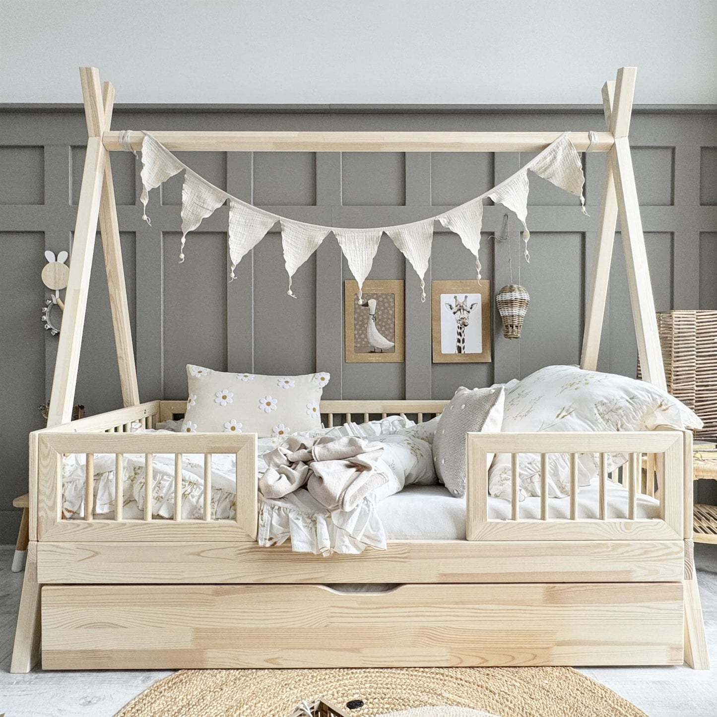 Παιδικό Κρεβάτι Tipi Duo Plus with rung rail (Δώρο 10% έκπτωση στο Στρώμα)