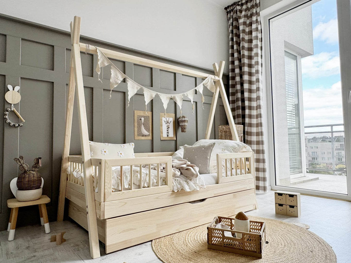 Παιδικό Κρεβάτι Tipi Duo Plus with rung rail (Δώρο 10% έκπτωση στο Στρώμα)