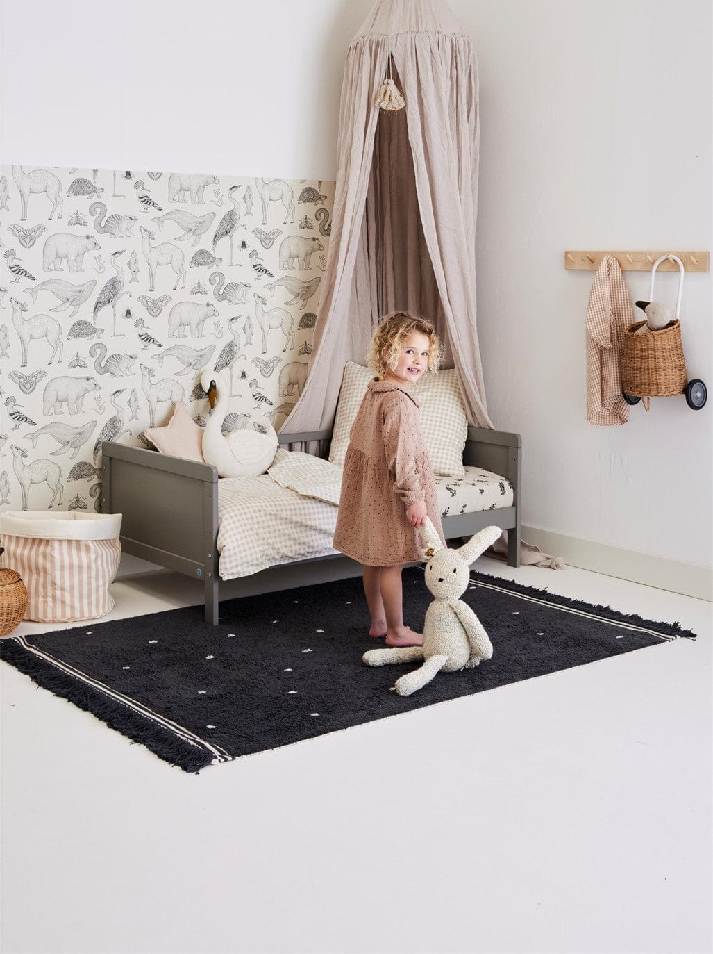 Παιδικό χαλί Emily dots ανθρακί
