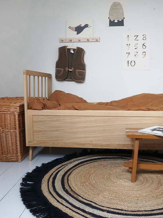 Παιδικό χαλί Jute Tess black