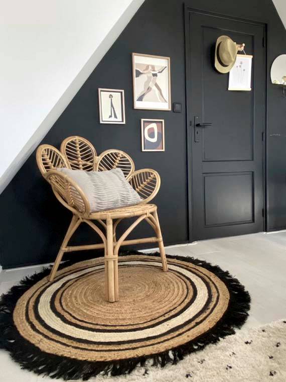 Παιδικό χαλί Jute Tess black