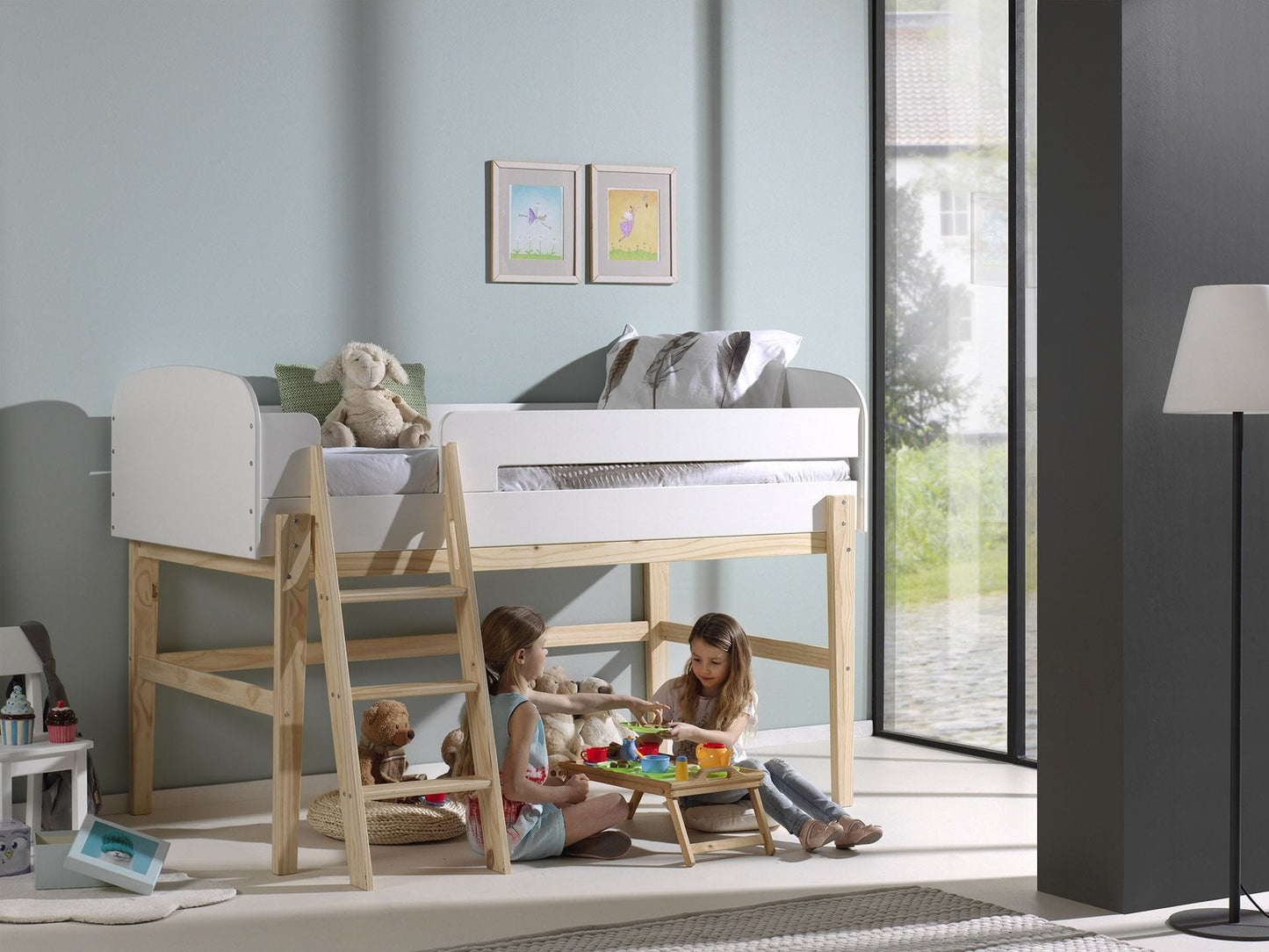 Υπερυψωμένο παιδικό κρεβάτι Kiddy 90x200