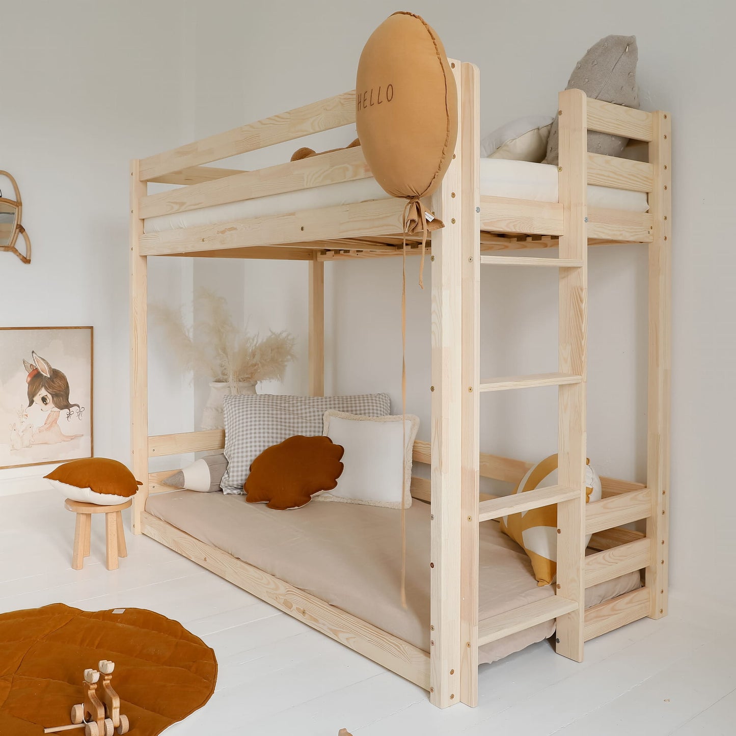 Κουκέτα σπιτάκι Basic Bunk bed με ίσιο κάγκελο