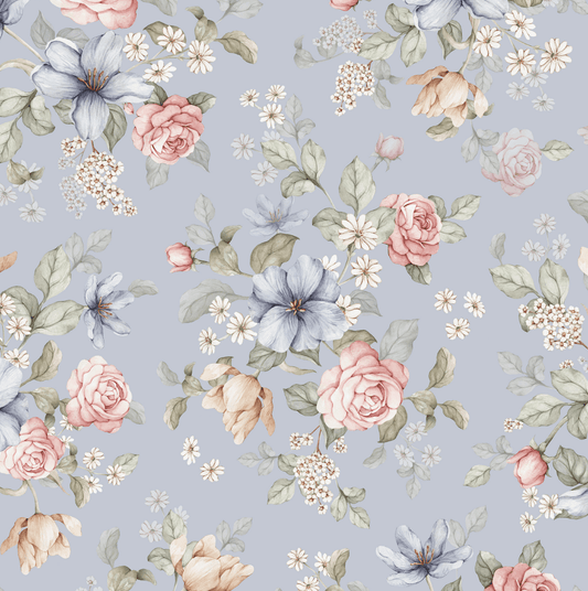 Tαπετσαρία μπουκέτο - μπλε