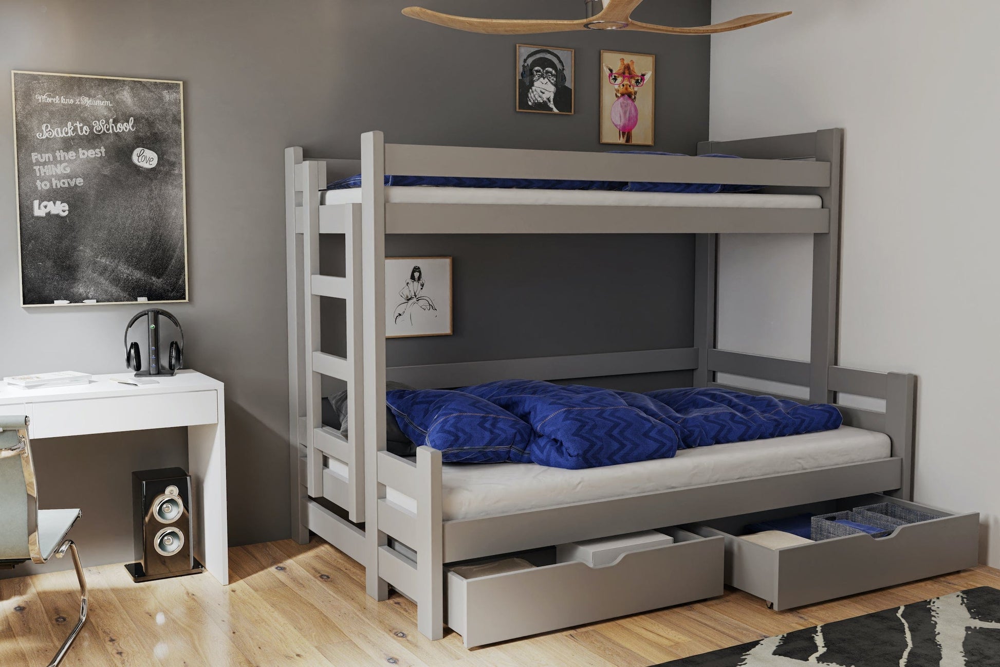 Παιδική κουκέτα Beniamin με αποθηκευτικό χώρο
