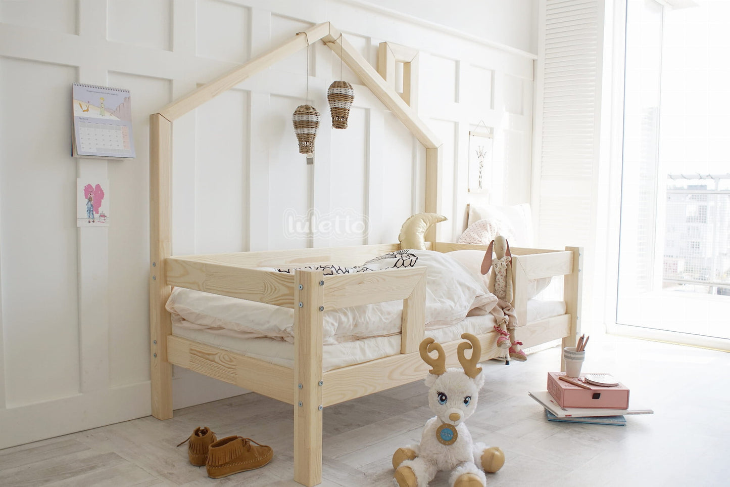Παιδικό Κρεβάτι Mini-Σπιτάκι Bali Duo με ίσιο κάγκελο (Δώρο 10% έκπτωση στο Στρώμα)