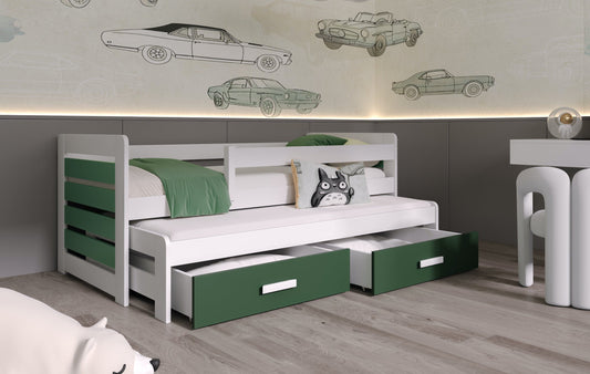 Χαμηλή κουκέτα Foden με συρτάρια αποθηκευτικού χώρου