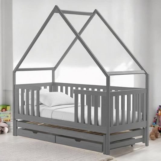 Παιδικό Κρεβάτι Σπιτάκι Mag με συρόμενο δεύτερο κρεβάτι 90x200 (Δώρο 10% έκπτωση στο Στρώμα)