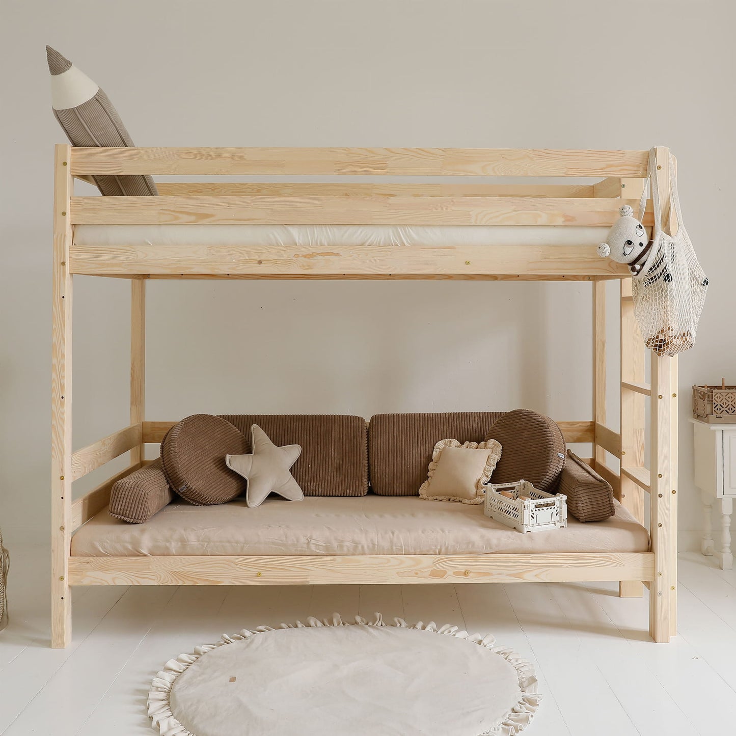 Κουκέτα Basic Plus bunk bed με ίσιο κάγκελο