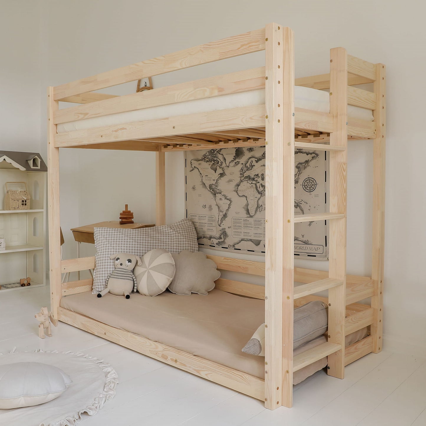 Κουκέτα σπιτάκι Basic Bunk bed με ίσιο κάγκελο
