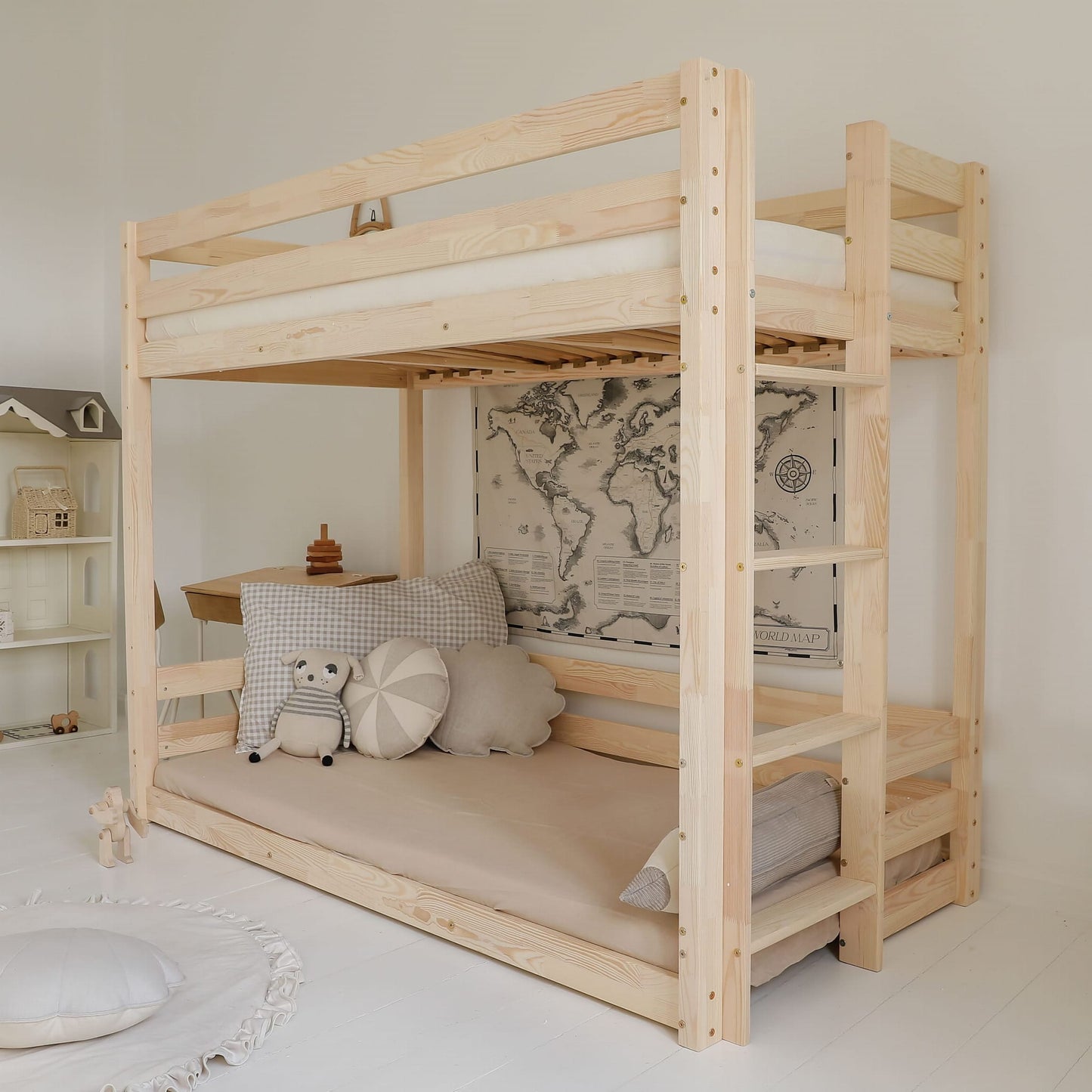 Κουκέτα σπιτάκι Basic Bunk bed με ίσιο κάγκελο