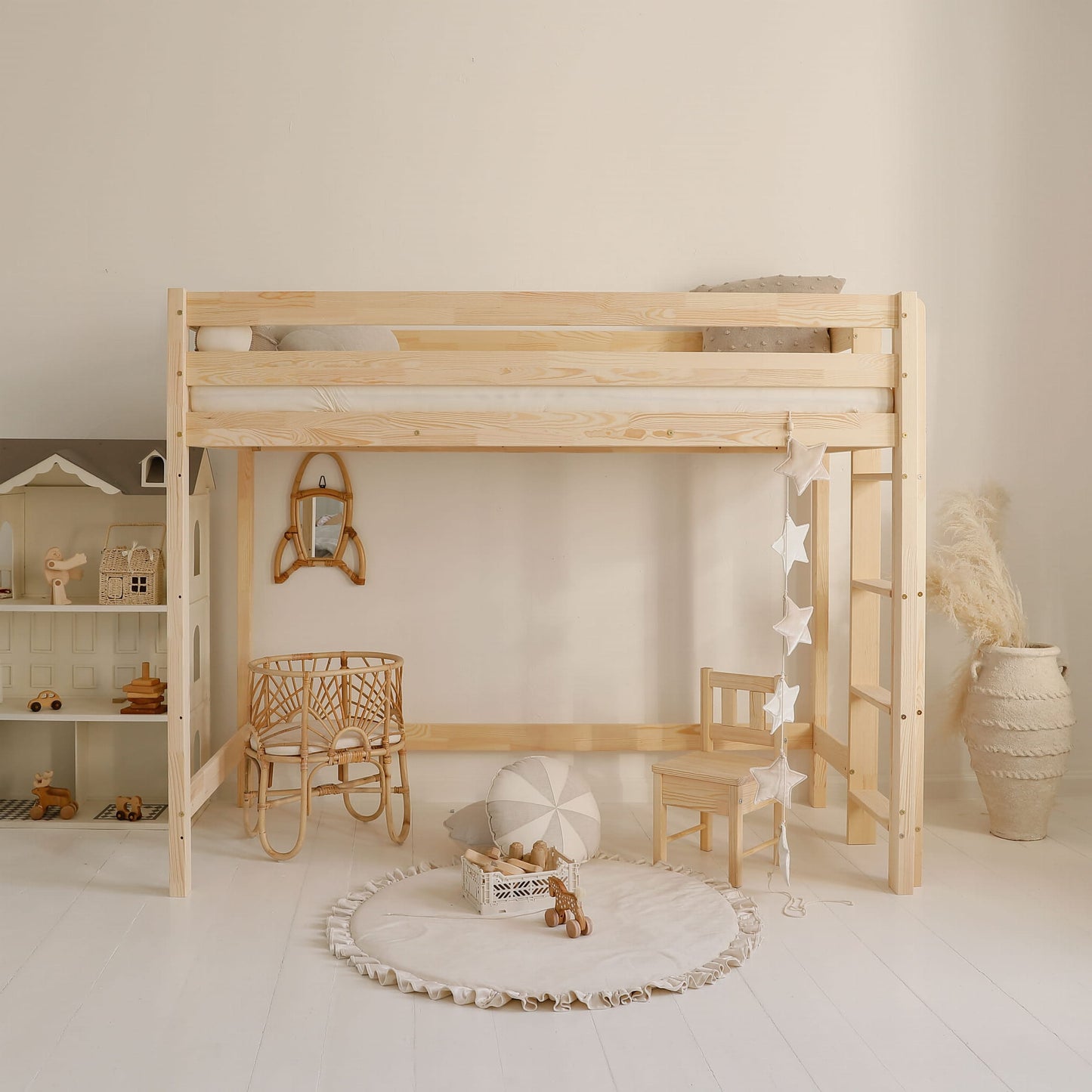 Κουκέτα σπιτάκι Basic Loft με ίσιο κάγκελο