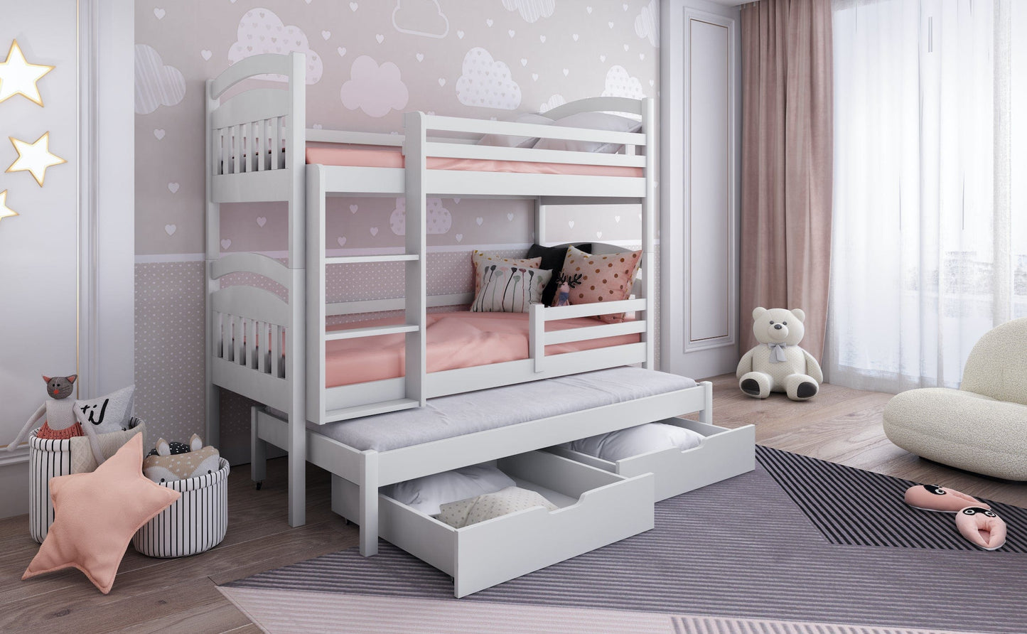 Jakub Παιδική Κουκέτα 3 Παιδιών