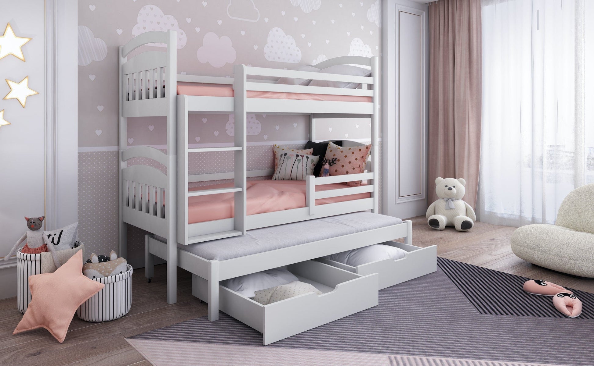 Jakub Παιδική Κουκέτα 3 Παιδιών