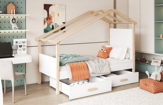 Κρεβάτι σπιτάκι Larysa με αποθηκευτικό χώρο