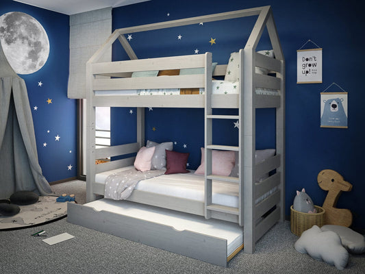 Διαιρούμενη κουκέτα JAN ΓΚΡΙ με σκεπή