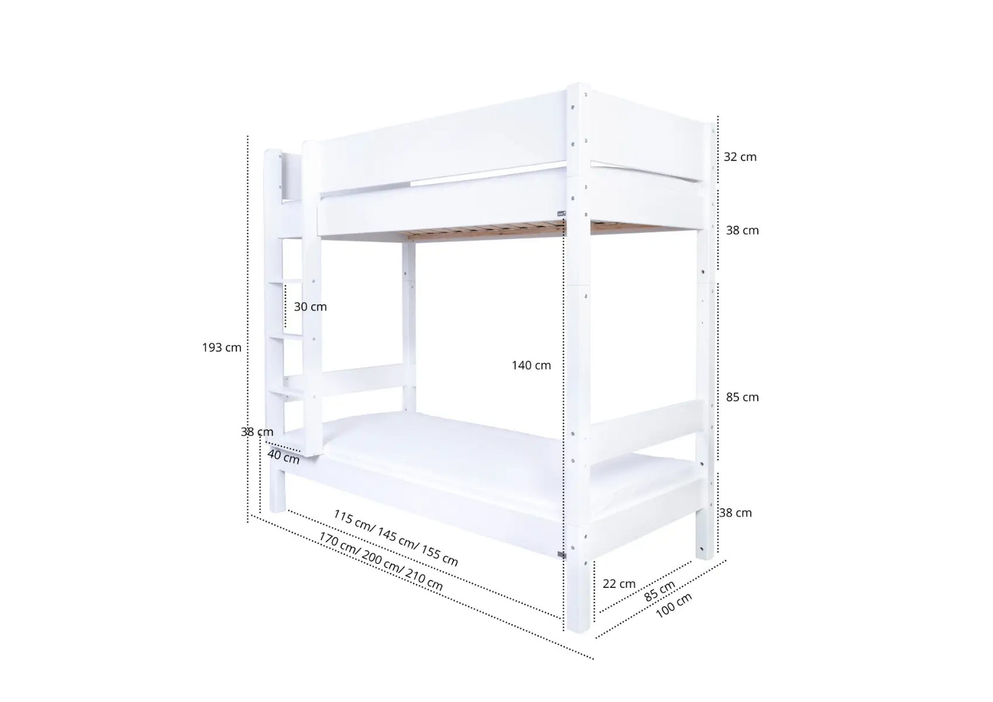Παιδική κουκέτα Maia 90x200