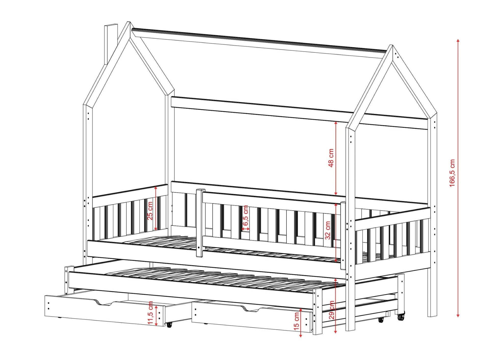 Παιδικό Κρεβάτι Σπιτάκι Μonkey