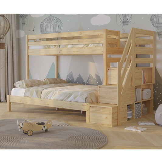 Κουκέτα SEN TRIO ΦΥΣΙΚΟ με σκαλοπάτια