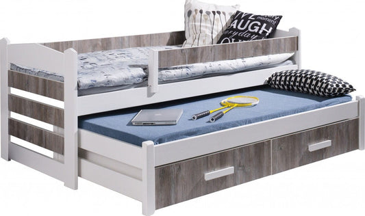 Παιδικό κρεβάτι TIAGO με αποθηκευτικό χώρο 2 παιδιών