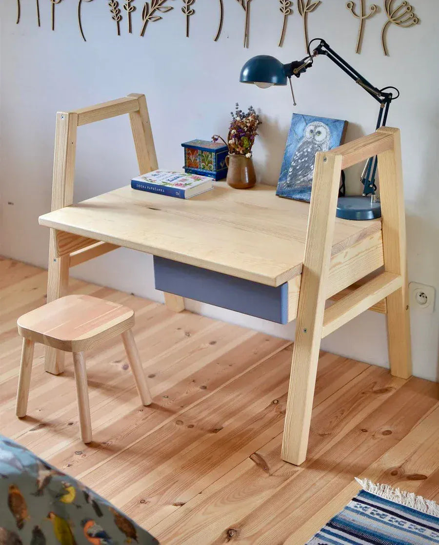 Παιδικό Γραφείο φυσικό/λαδί- Ετοιμοπαράδοτο