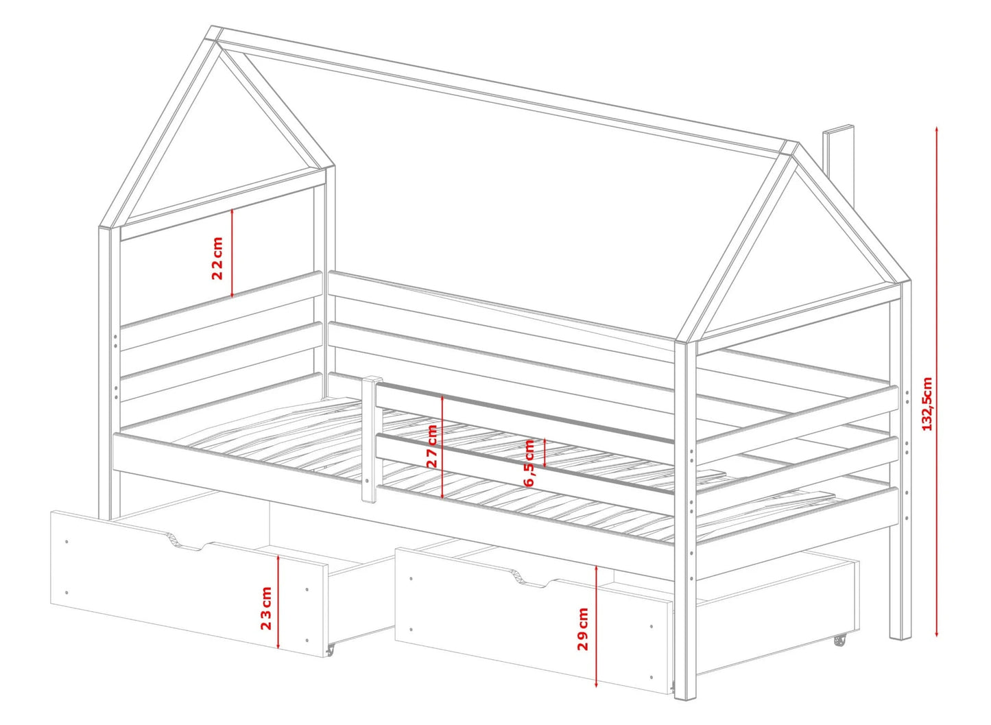 Κρεβάτι σπιτάκι ARON