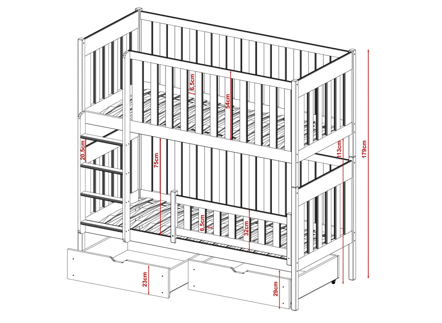Διαιρούμενη κουκέτα DAWID
