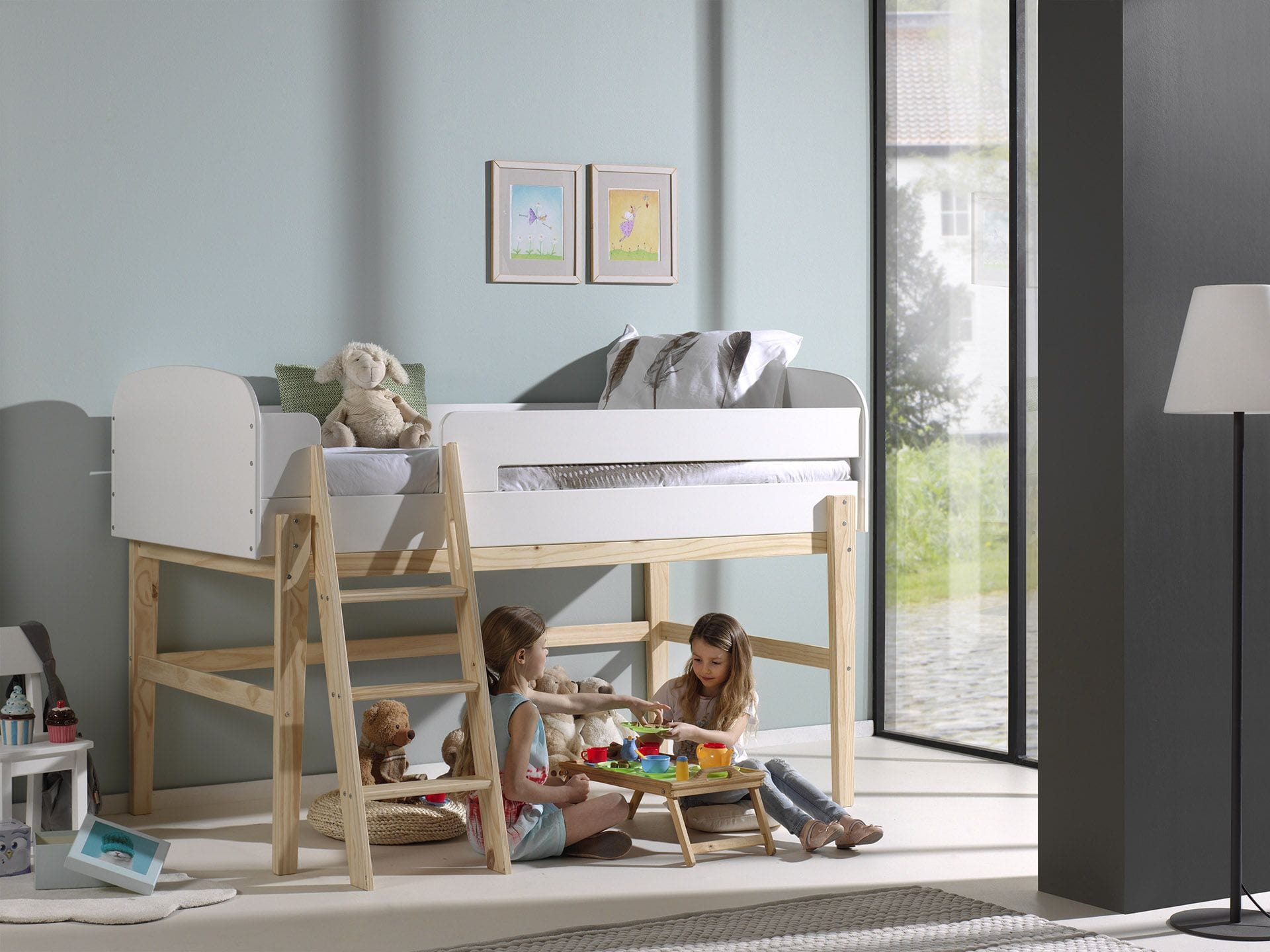 Υπερυψωμένο παιδικό κρεβάτι Kiddy 90x200