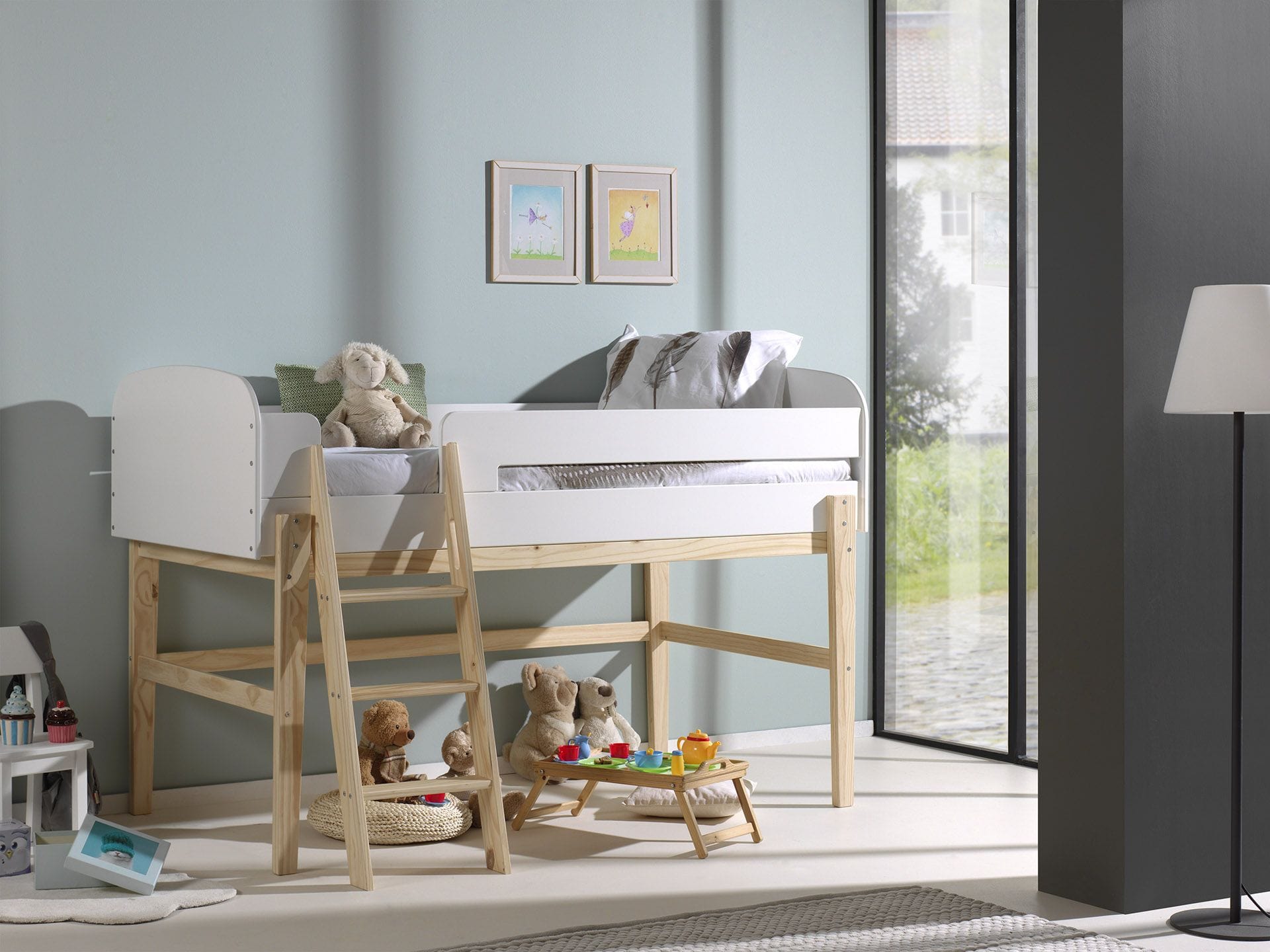 Υπερυψωμένο παιδικό κρεβάτι Kiddy 90x200