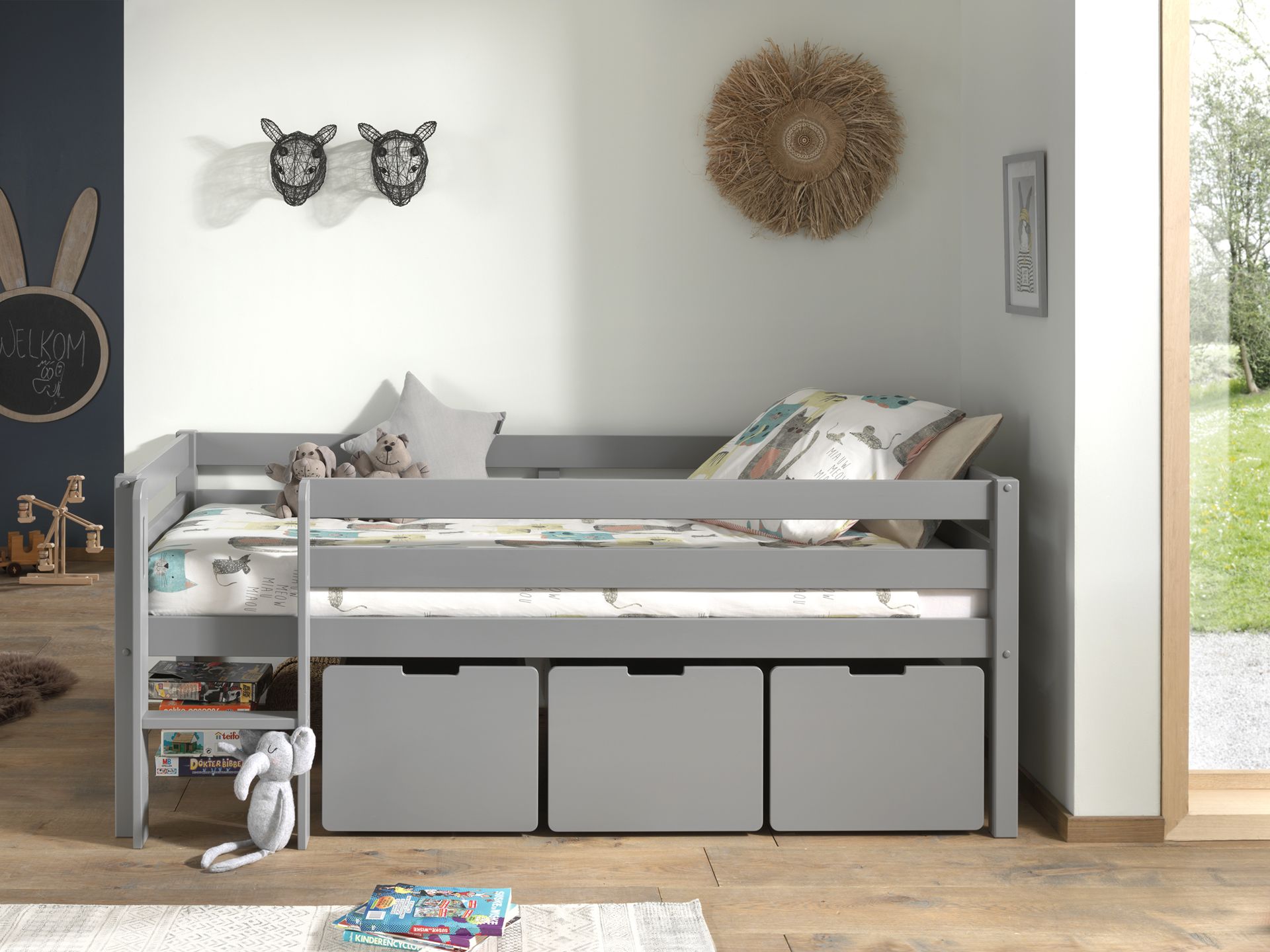 Υπερυψωμένο παιδικό κρεβάτι Pino 90x200