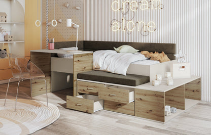 Παιδικό Κρεβάτι Amira με Γραφείο