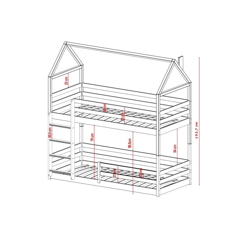 Διαιρούμενη κουκέτα AXEL 2 ατόμων χωρίς αποθηκευτικό χώρο