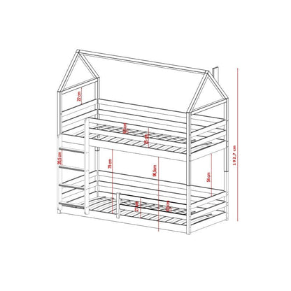Διαιρούμενη κουκέτα AXEL 2 ατόμων χωρίς αποθηκευτικό χώρο