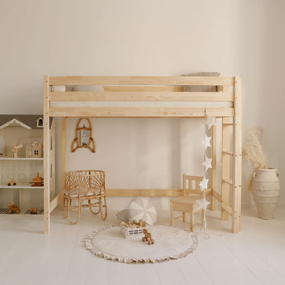 Κουκέτα σπιτάκι Basic Loft με ίσιο κάγκελο