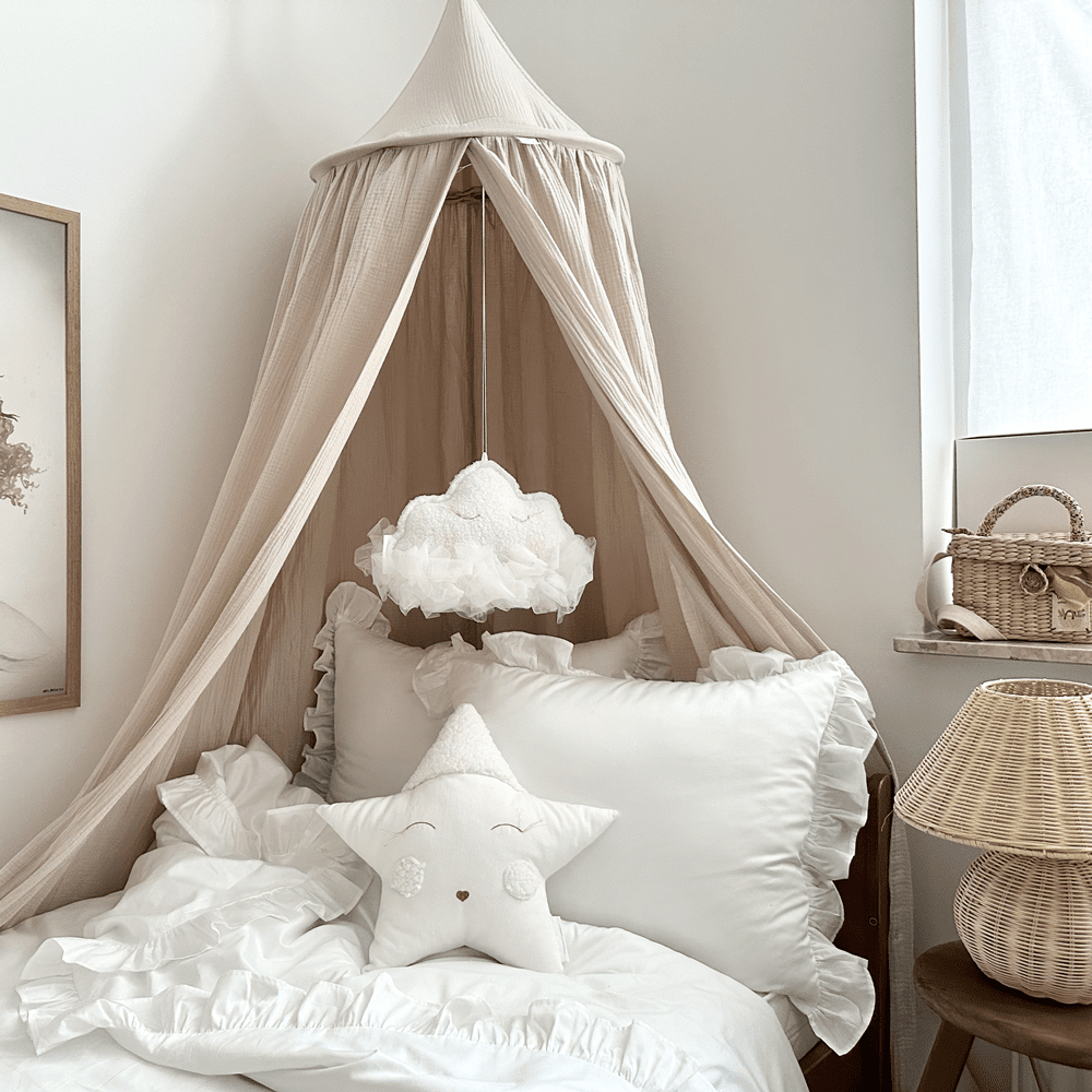Κουνουπιέρα μουσελίνα Beige 300x70