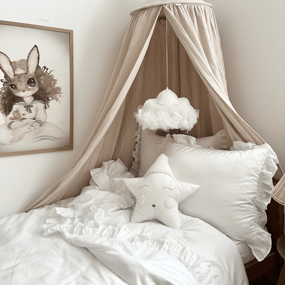 Κουνουπιέρα μουσελίνα Beige 300x70