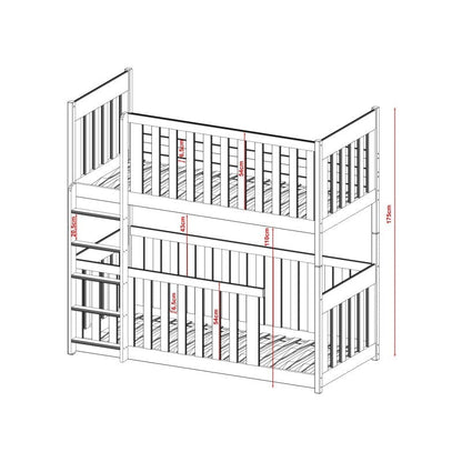 Διαιρούμενη κουκέτα KONRAD 2 ατόμων χωρίς αποθηκευτικό χώρο