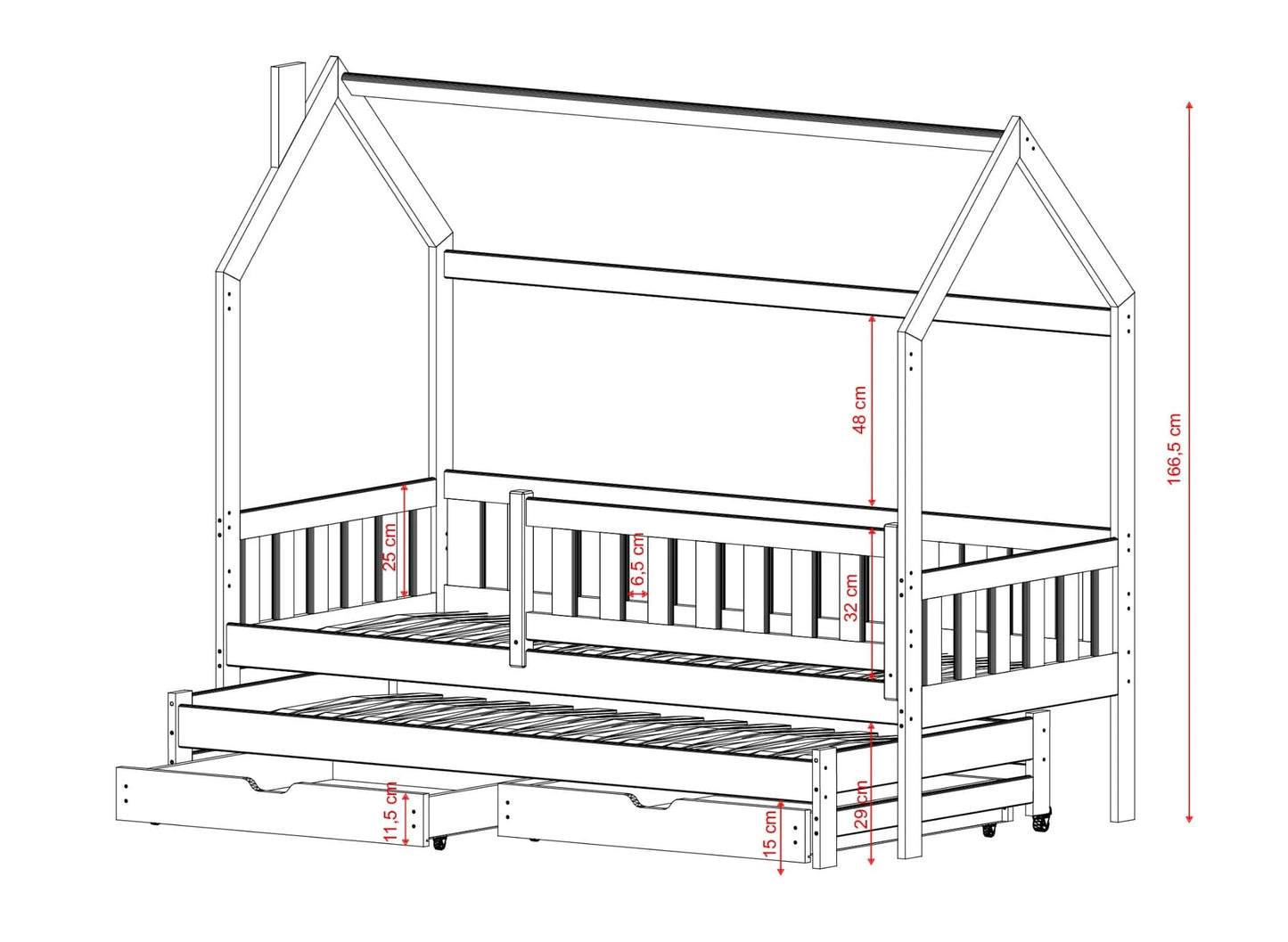 Παιδικό Κρεβάτι Σπιτάκι Μonkey