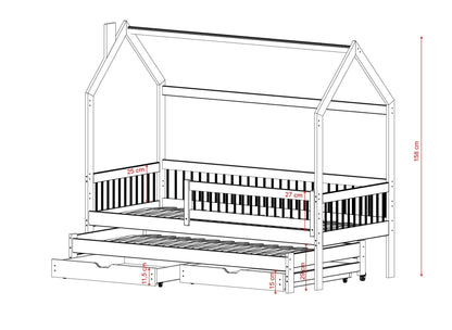 Παιδικό Κρεβάτι Σπιτάκι Papi