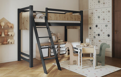 Υπερυψωμένο Παιδικό Κρεβάτι Vesper με Σκάλα